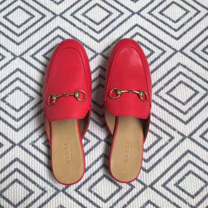 Gucci Princetown Leather Slipper Red